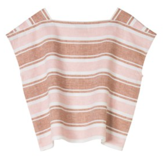 Ori stripe linen top