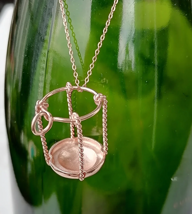 Champagne muselet necklace