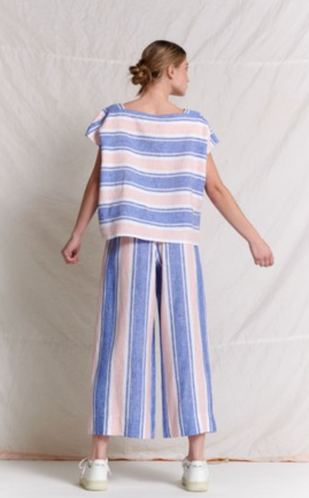 Ori stripe linen top
