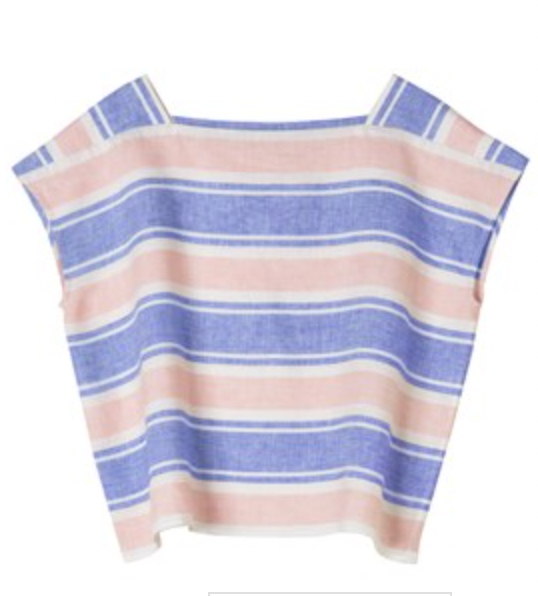 Ori stripe linen top