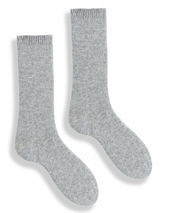 Cashmere honeycomb crew sock