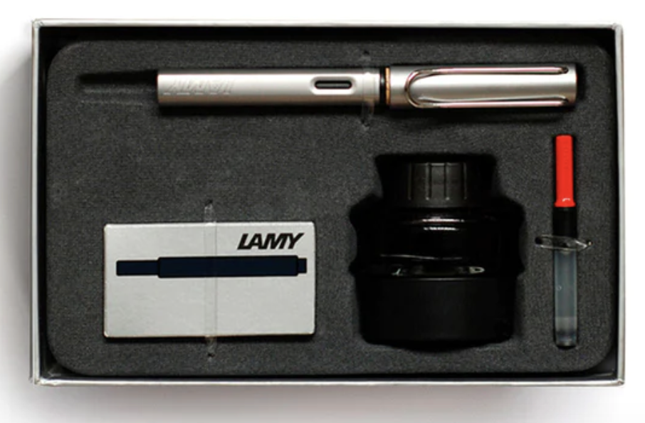 Lamy gift pack \ silver fountain pen