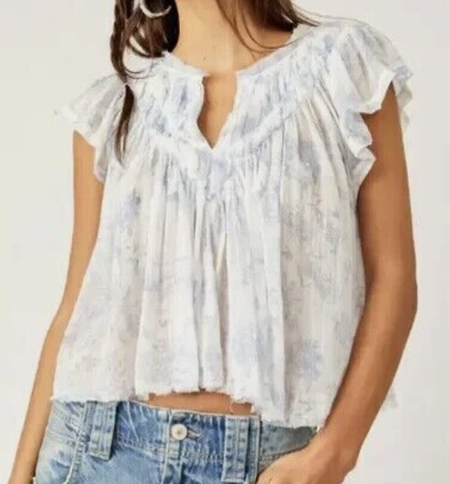 Voile printed top