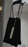 Amiacalva suede drawstring pouch in dark brown, alternate view