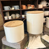 Anne Black porcelain onion pot in chalk