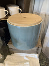Anne Black porcelain onion pot in petrol