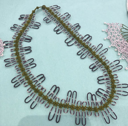 Aude Tahon choker in hand knotted Korean knots