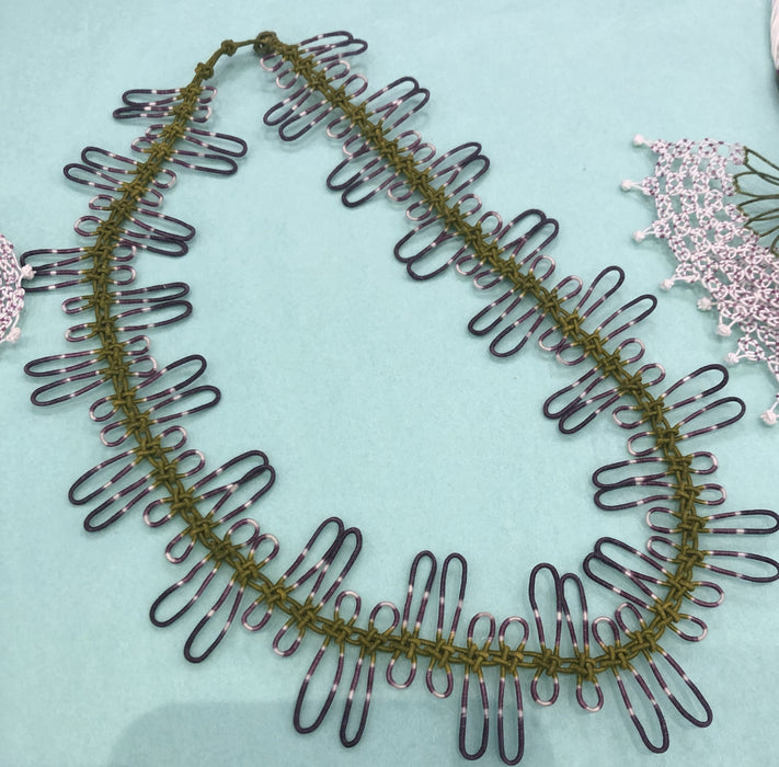 Aude Tahon choker in hand knotted Korean knots