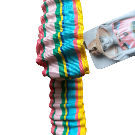 Axel Mano gros grain happiness belt in candy stripes