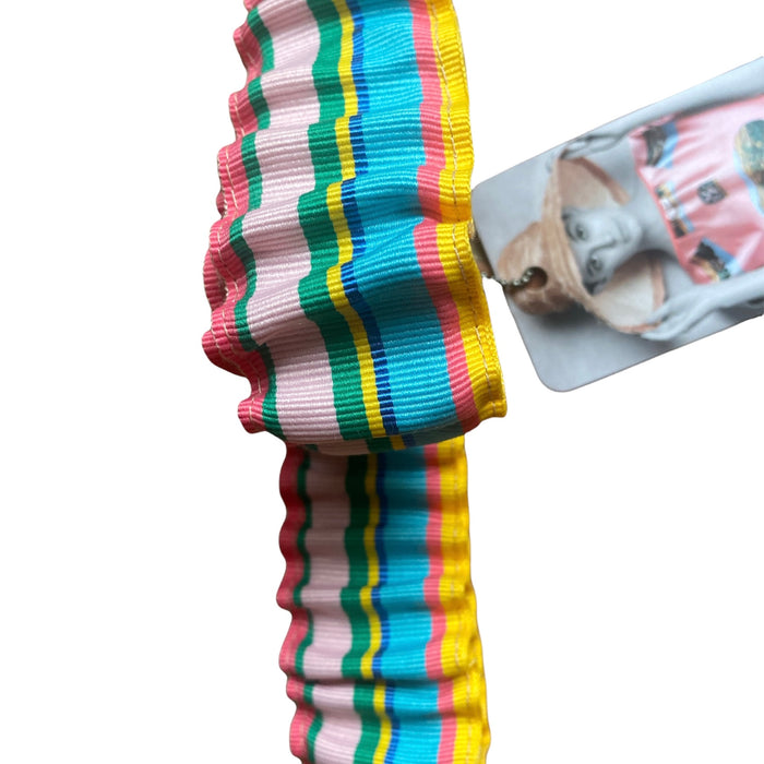 Axel Mano gros grain happiness belt in candy stripes
