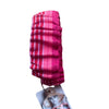 Axel Mano gros grain happiness belt in hot pink stripes