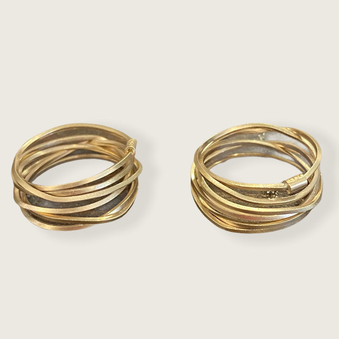 Gold micro coil ring