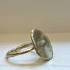 Daniella Farrell gold pebble disc ring, alternate view