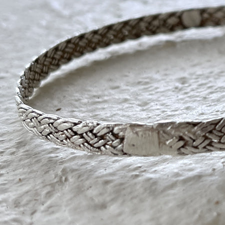 Daniella Farrell silver plaited bangle
