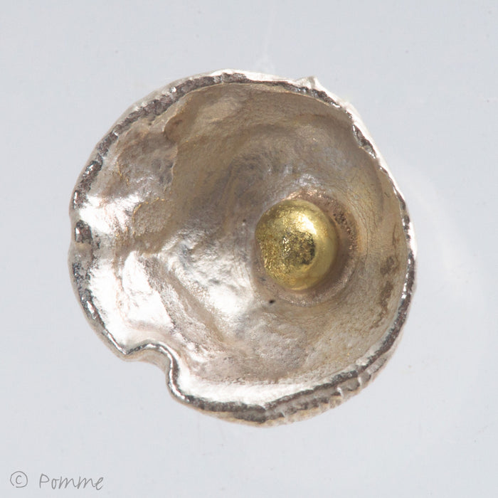 Silver and gold acorn studs