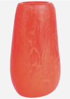 Dinosaur Designs Grand pebble vase in lychee, coral red swirled resin