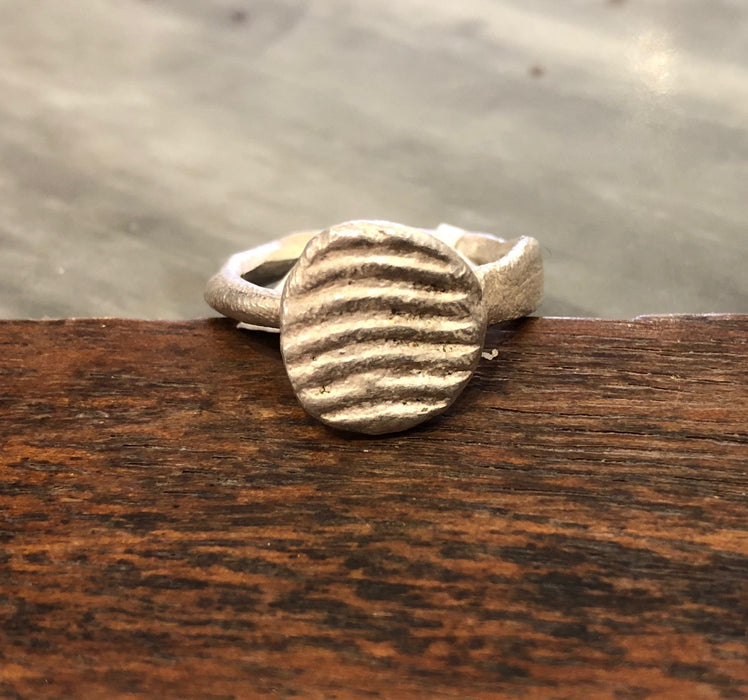 Silver shell ring