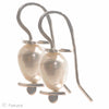 Flick Pope Oke Doke silver hook earrings with white pearls
