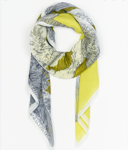 Inouitoosh Simone scarf whale in yellow