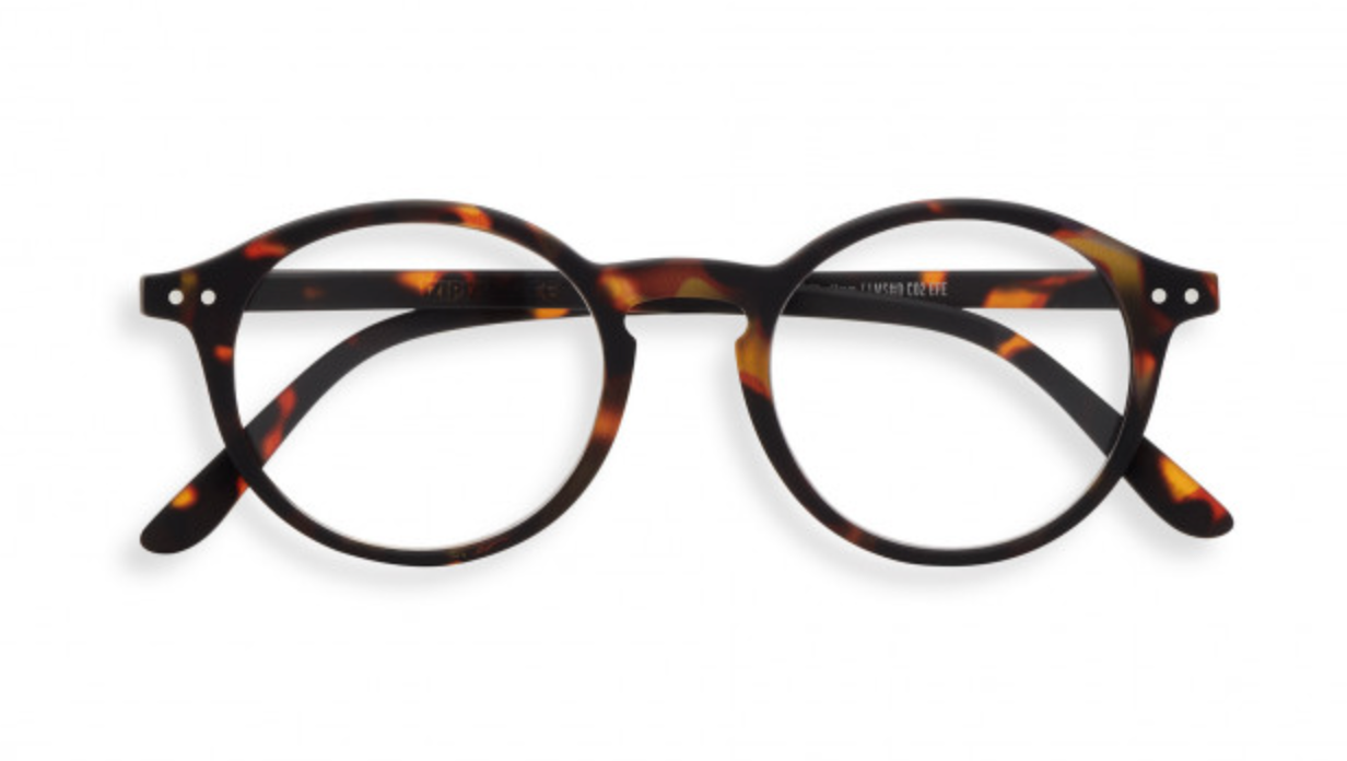 Izipizi round reading glasses in tortoise