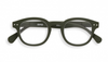 Izipizi square reading glasses in khaki green