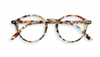 Izipizi round reading glasses in blue tortoise