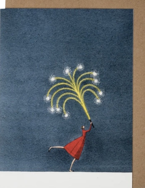 Laura Stoddart illustrated greetings card, happy birthday cakes design