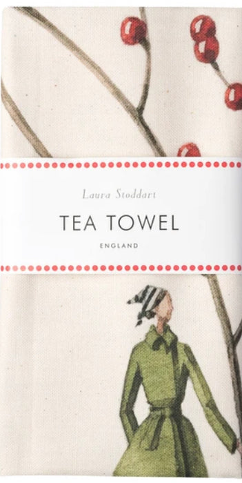 Laura Stoddart illustrated tea towel, alternate view