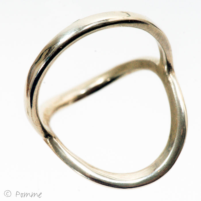 Silver 'saddle' ring