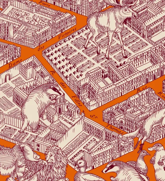 Turgot - map of Paris scarf