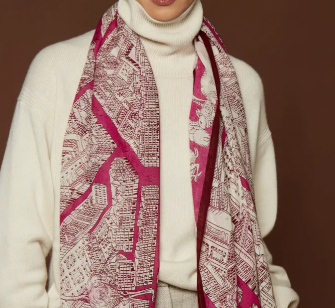 Turgot - map of Paris scarf