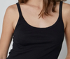 Velvet ribbed singlet Aliza 03 in black