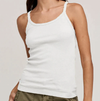 Velvet ribbed singlet Aliza 03 in white