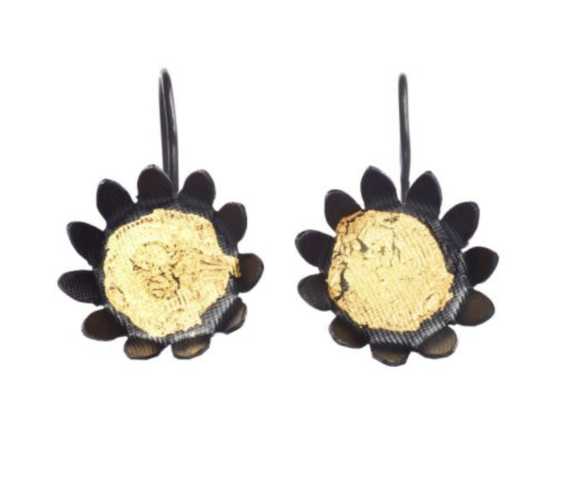 Yuko Fujita Day sunflower hook earrings