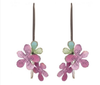 Yuko Fujita Jasmine drop earrings in pink and green